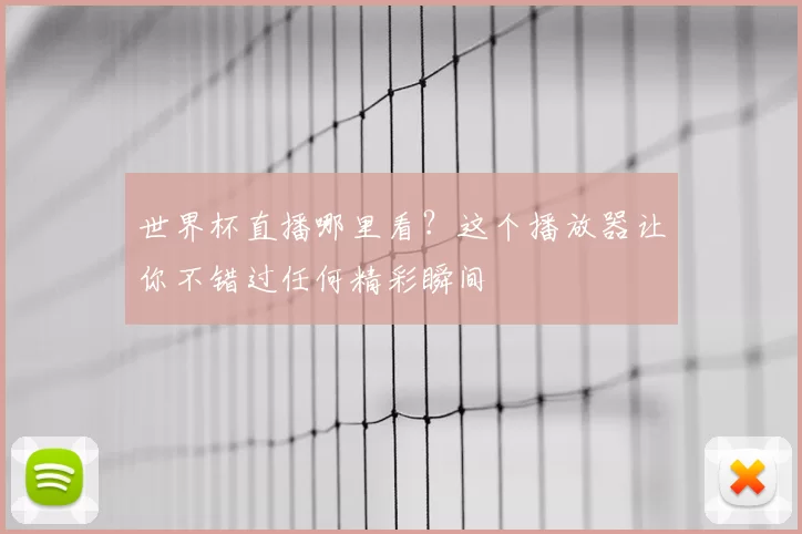 世界杯直播哪里看？这个播放器让你不错过任何精彩瞬间