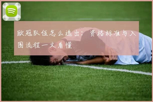 欧冠队伍怎么选出：资格标准与入围流程一文看懂